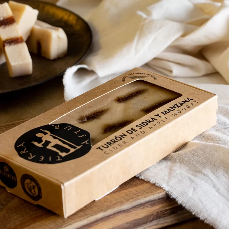 TURRÓN ARTESANO DE SIDRA Y MANZANA (300 Grs.)