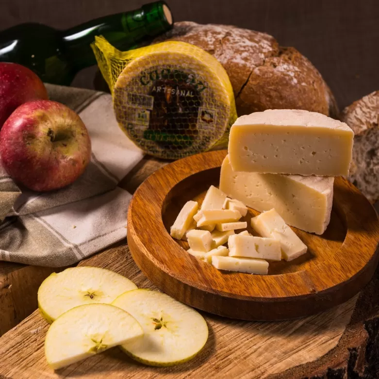 Spanish cheese in asturias cider