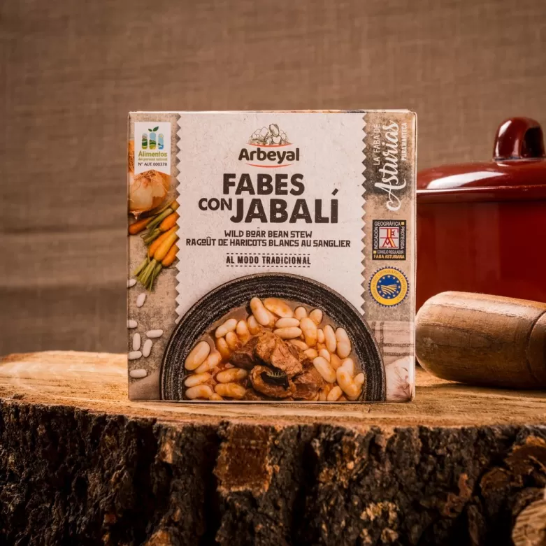 Fabes con Jabalí. Plato precocinado gourmet