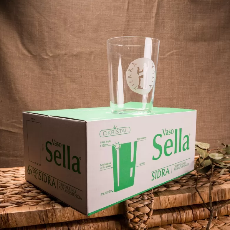 Caja Seis Vasos Sidra Tierra Astur