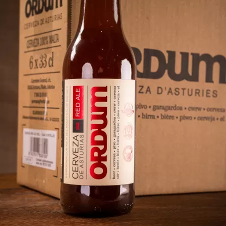 ASTURIAS ORDUM RED ALE BEER, PACK OF SIX BOTTLES