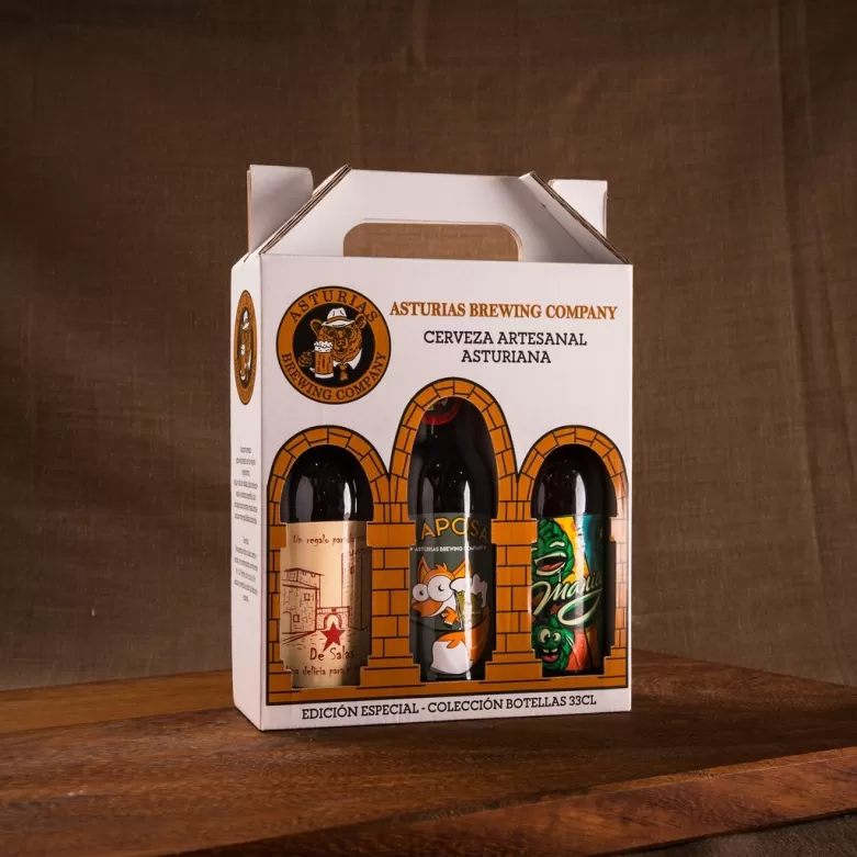 Pack de 3 cervezas artesanales asturianas 