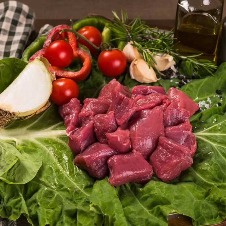 Troceado de ternera de alta calidad asturiana