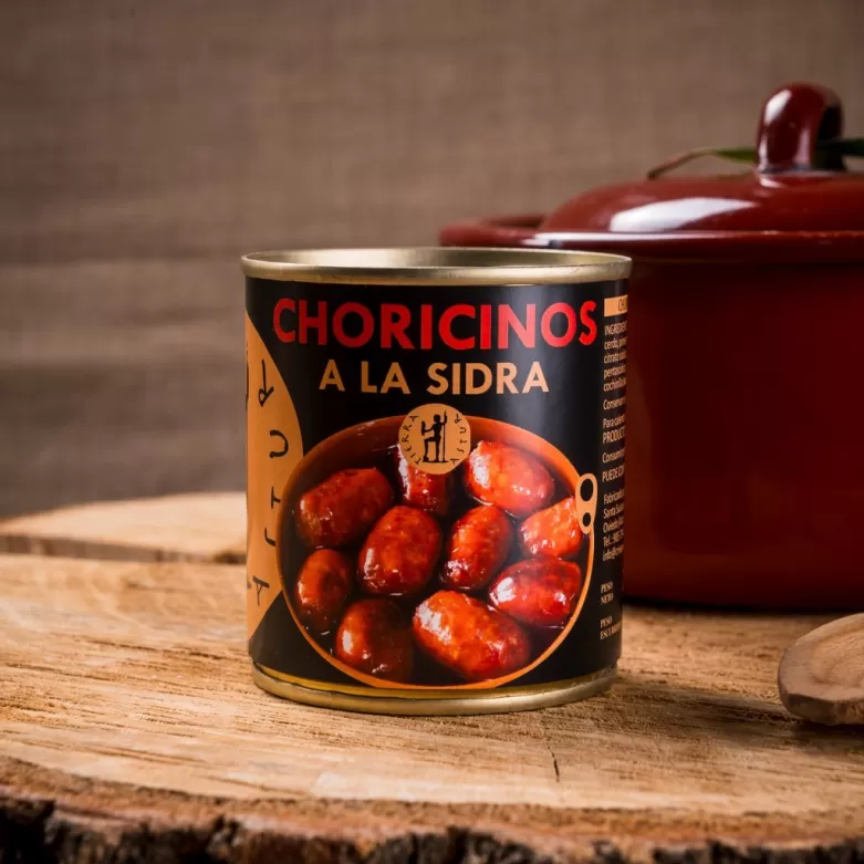 Chorizos asturianos a la sidra