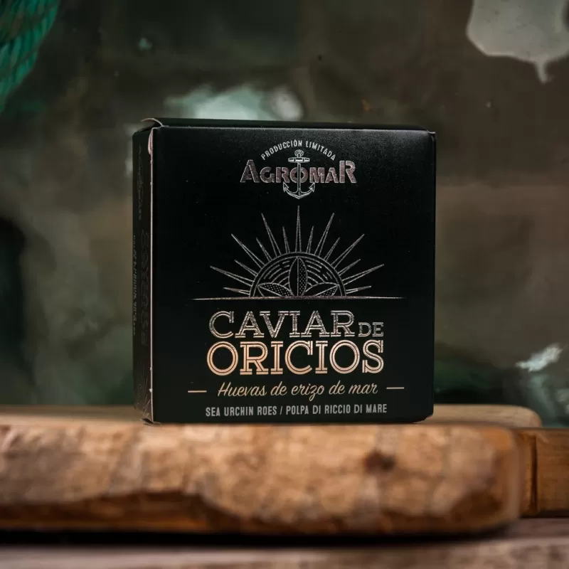 Caviar de Oricios. Huevas de Erizos de Mar en conserva.