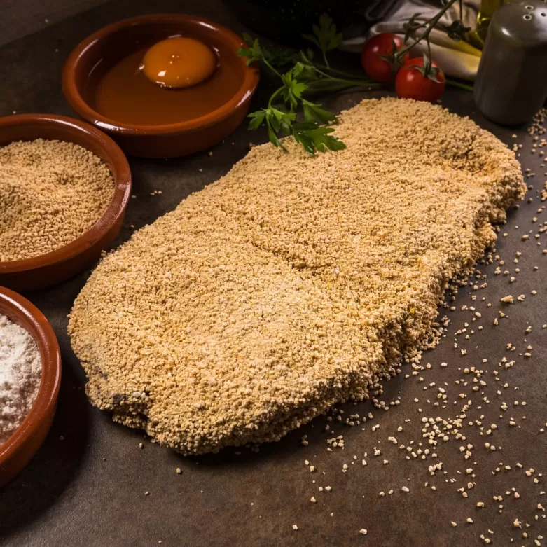 Cachopo of beef with chosco and sheep cheese