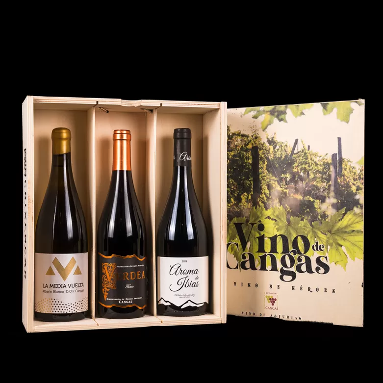 Pack de Navidad La Garrucha - Cestas con Vinos D.O.P. Cangas